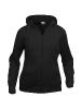 Sweatshirt à capuche zippé - Clique - Femme 1 Couleur : Noir (99)