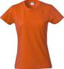 T-Shirt Basic- Clique - Femme (Hors personnalisation) 1 Couleur : Orange (18)