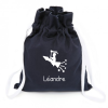 Petit sac à doudou personnalisé - COLOMBE – bleu marine Motif flocage : Fusée