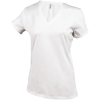 T-shirt Femme Manches Courtes encolure V 180 KARIBAN 1 Couleur : Blanc (00)