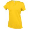T-shirt Femme Manches Courtes encolure V 180 KARIBAN 1 Couleur : Jaune Citron (10)