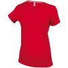 T-shirt Femme Manches Courtes encolure V 180 KARIBAN 1 Couleur : Rouge (35)