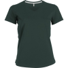 T-shirt Femme Manches Courtes encolure V 180 KARIBAN 1 Couleur : Vert Chasseur (66)