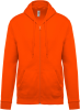 Sweat -Shirt zippé Capuche-KARIBAN (hors personnalisation) 1 Couleur : Orange (18)