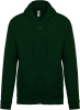 Sweat -Shirt zippé Capuche-KARIBAN (hors personnalisation) 1 Couleur : Vert Chasseur (66)