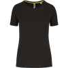 T-shirt de sport à col rond recyclé femme-PROACT 1 Couleur : Noir (99)