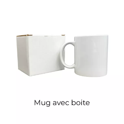 Mug standard blanc - Fourniture et Impression avec Fichier client